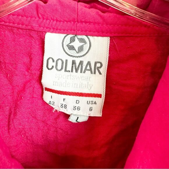 Vintage COLMAR Ski Suit Front Zip Retro 80s Bright Pink 8/L Costume Cabincore - Picture 8 of 14